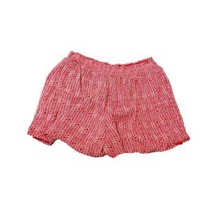 Knox Rose red and white smocked shorts XL